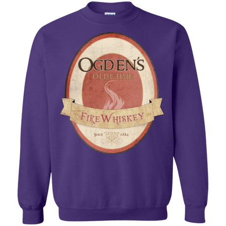 Sweatshirts Purple / Small Ogdens Fire Whiskey Crewneck Sweatshirt