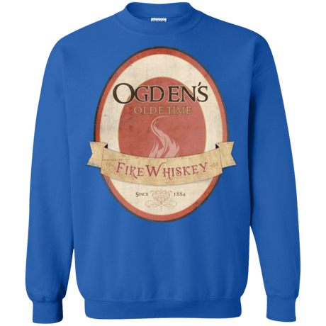 Sweatshirts Royal / Small Ogdens Fire Whiskey Crewneck Sweatshirt