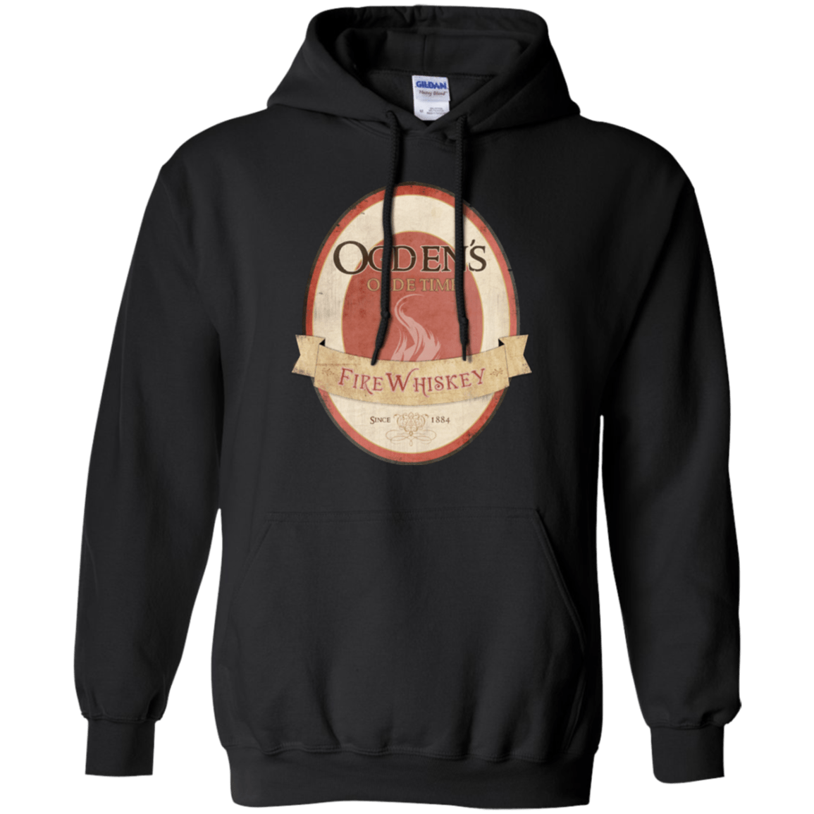 Sweatshirts Black / Small Ogdens Fire Whiskey Pullover Hoodie