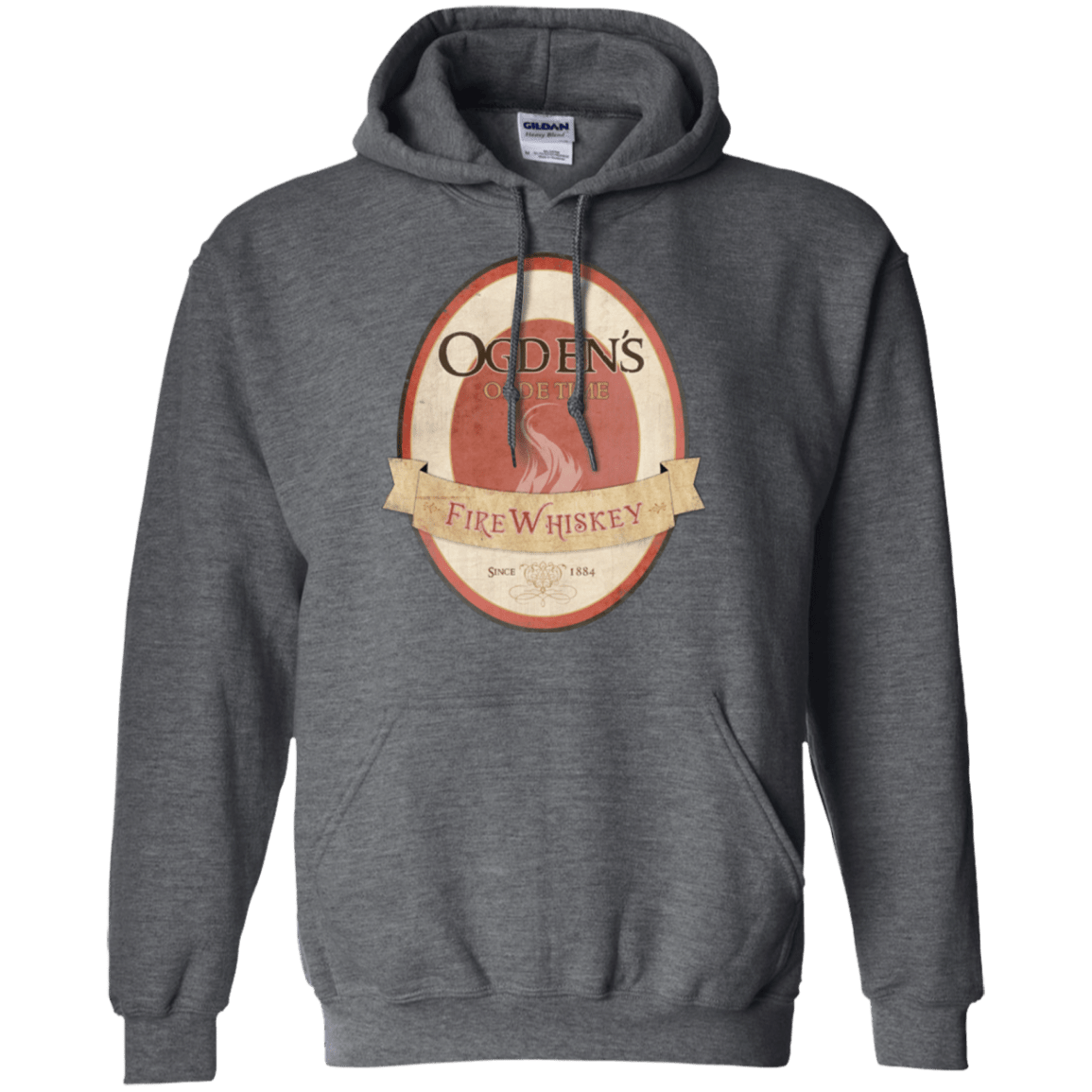 Sweatshirts Dark Heather / Small Ogdens Fire Whiskey Pullover Hoodie