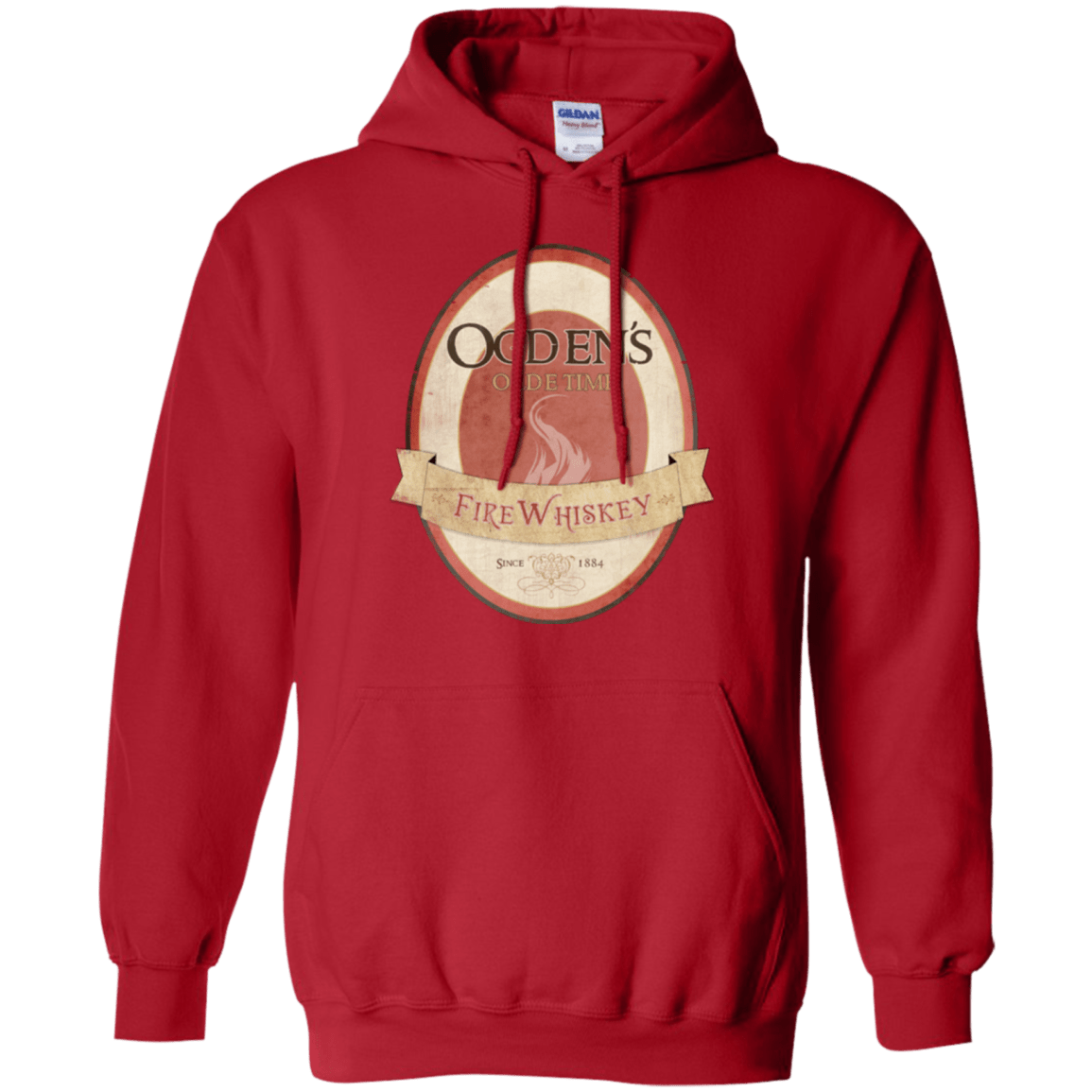 Sweatshirts Red / Small Ogdens Fire Whiskey Pullover Hoodie
