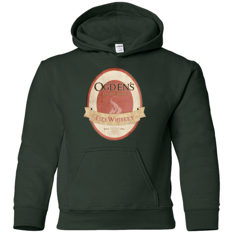 Sweatshirts Forest Green / YS Ogdens Fire Whiskey Youth Hoodie