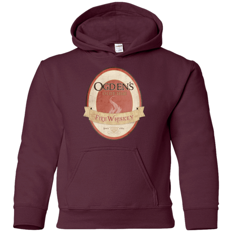 Sweatshirts Maroon / YS Ogdens Fire Whiskey Youth Hoodie