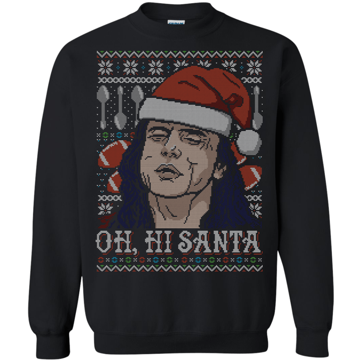 Sweatshirts Black / Small OH HI SANTA Crewneck Sweatshirt