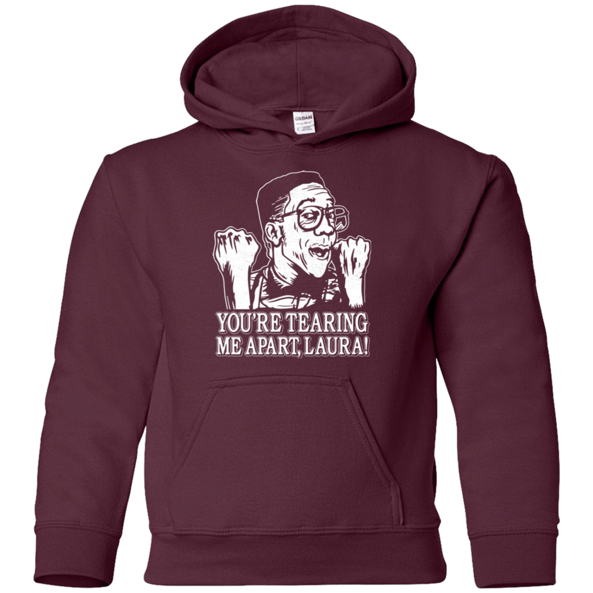 Sweatshirts Maroon / YS OH LAURA Youth Hoodie
