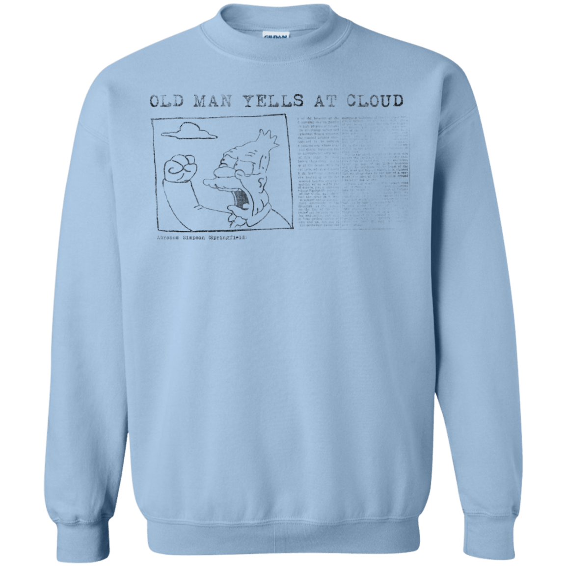 Sweatshirts Light Blue / Small Old Man Crewneck Sweatshirt