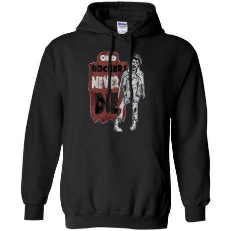 Sweatshirts Black / Small Old Rockers Never Die Pullover Hoodie