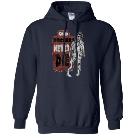 Sweatshirts Navy / Small Old Rockers Never Die Pullover Hoodie