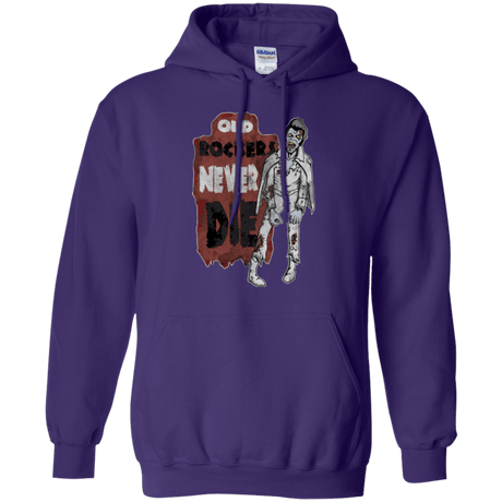 Sweatshirts Purple / Small Old Rockers Never Die Pullover Hoodie