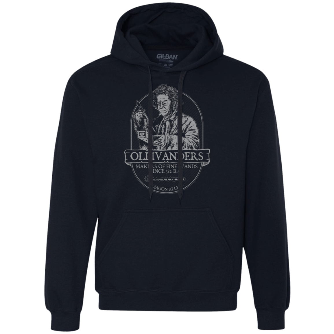 Sweatshirts Navy / Small Ollivanders Fine Wands Premium Fleece Hoodie