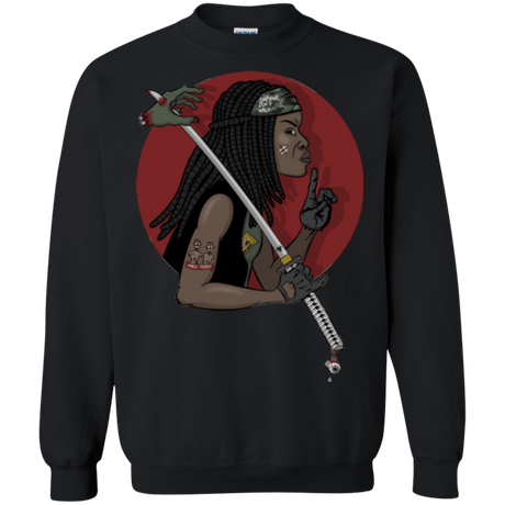 Sweatshirts Black / Small On A Michonne Crewneck Sweatshirt