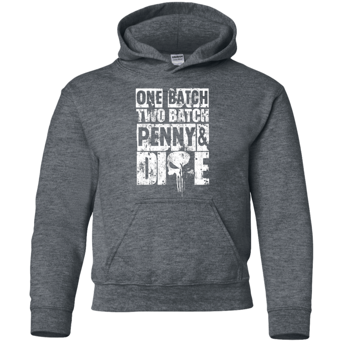 Sweatshirts Dark Heather / YS One Batch Two Batch Youth Hoodie