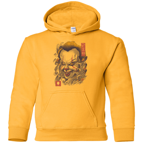 Sweatshirts Gold / YS Oni Clown Mask Youth Hoodie