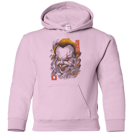 Sweatshirts Light Pink / YS Oni Clown Mask Youth Hoodie
