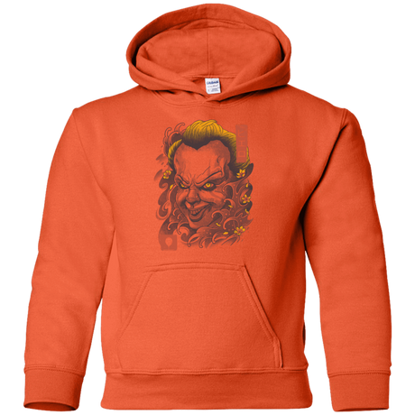 Sweatshirts Orange / YS Oni Clown Mask Youth Hoodie