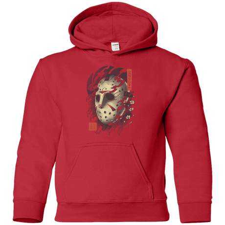 Sweatshirts Red / YS Oni Jason Mask Youth Hoodie