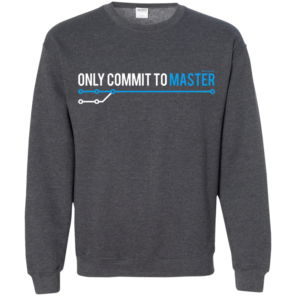 Sweatshirts Dark Heather / Small Only Commit To Master Crewneck Sweatshirt