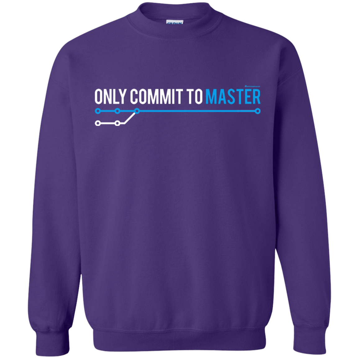 Sweatshirts Purple / Small Only Commit To Master Crewneck Sweatshirt