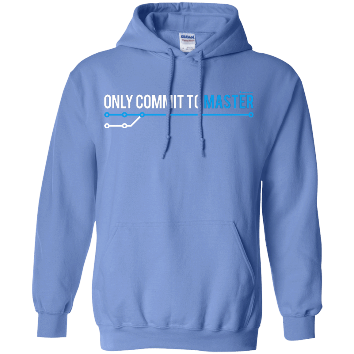 Sweatshirts Carolina Blue / Small Only Commit To Master Pullover Hoodie