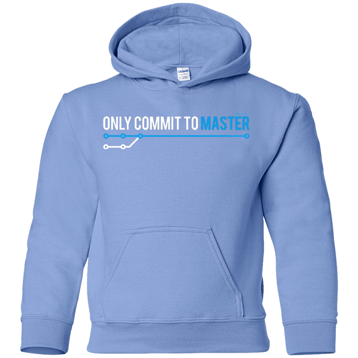 Sweatshirts Carolina Blue / YS Only Commit To Master Youth Hoodie