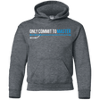 Sweatshirts Dark Heather / YS Only Commit To Master Youth Hoodie