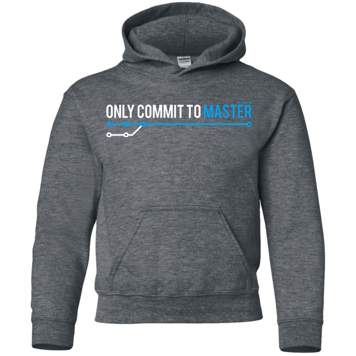 Sweatshirts Dark Heather / YS Only Commit To Master Youth Hoodie