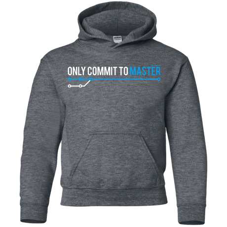Sweatshirts Dark Heather / YS Only Commit To Master Youth Hoodie