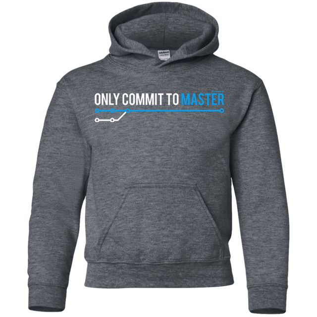 Sweatshirts Dark Heather / YS Only Commit To Master Youth Hoodie