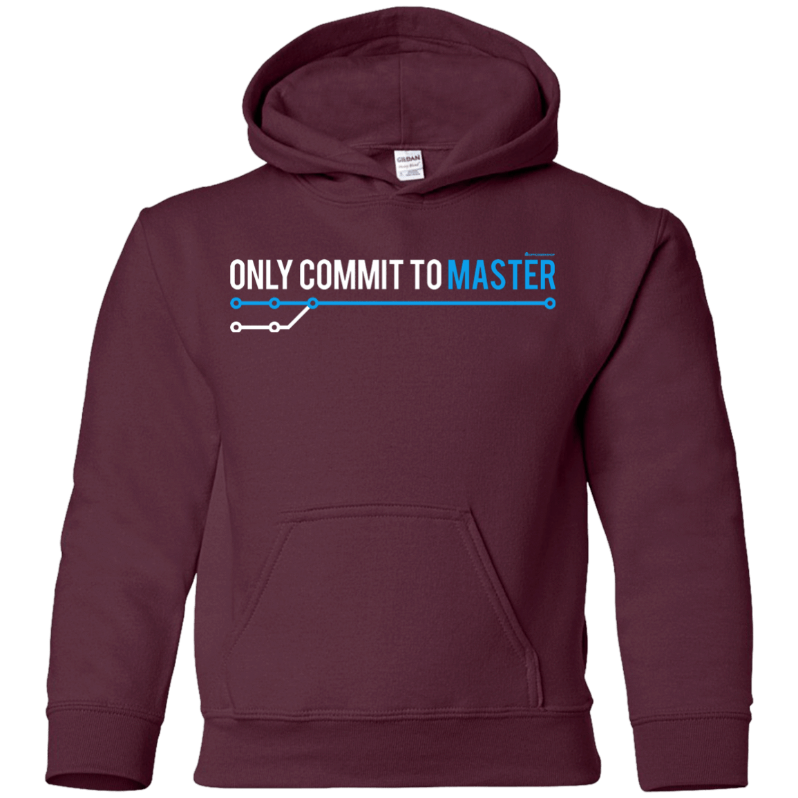 Sweatshirts Maroon / YS Only Commit To Master Youth Hoodie