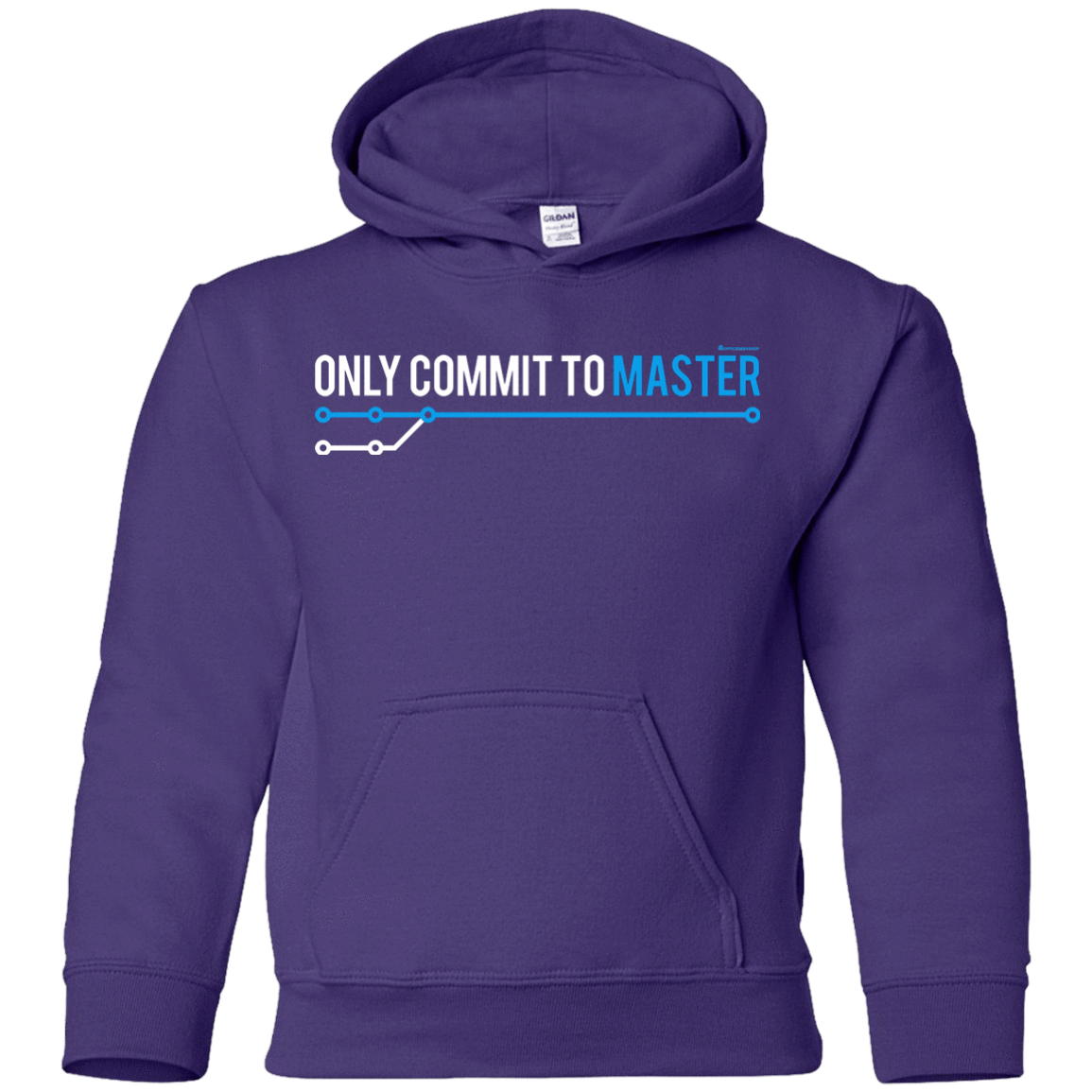 Sweatshirts Purple / YS Only Commit To Master Youth Hoodie