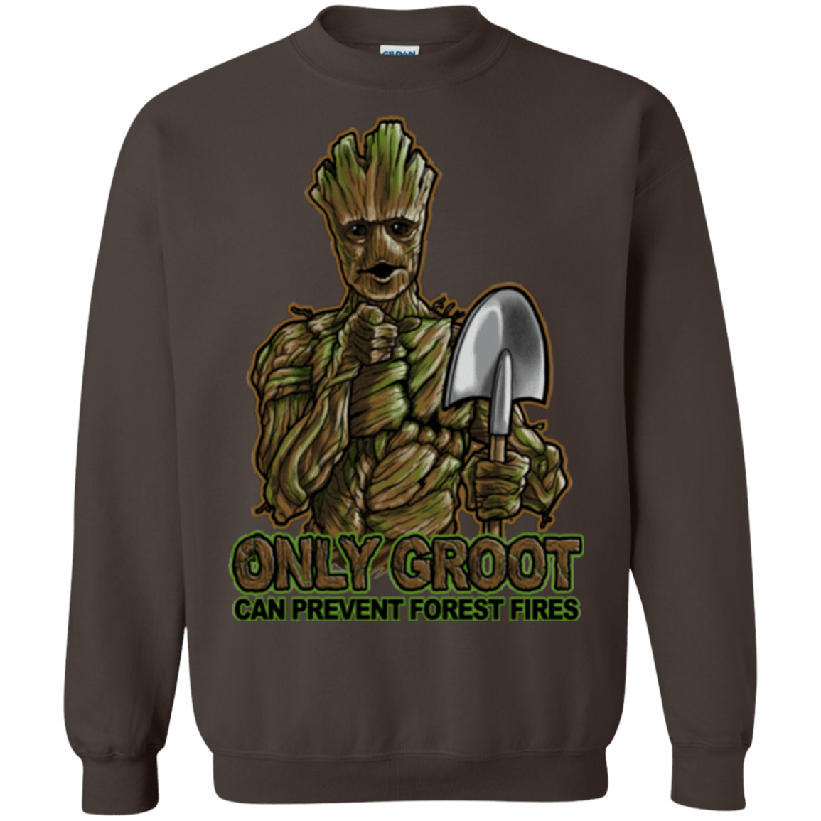 Sweatshirts Dark Chocolate / Small Only Groot Crewneck Sweatshirt