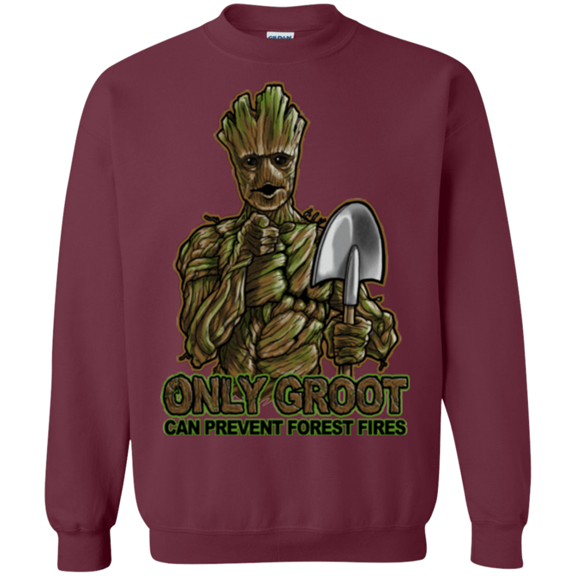 Sweatshirts Maroon / Small Only Groot Crewneck Sweatshirt