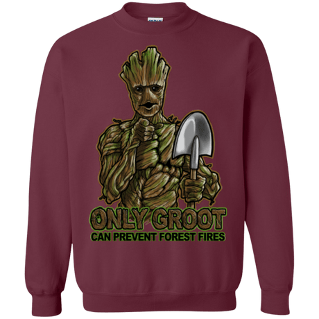 Sweatshirts Maroon / Small Only Groot Crewneck Sweatshirt