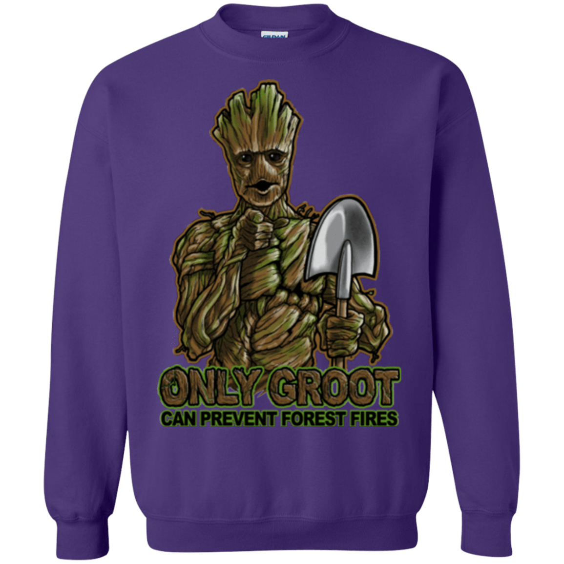 Sweatshirts Purple / Small Only Groot Crewneck Sweatshirt