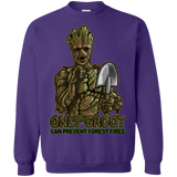 Sweatshirts Purple / Small Only Groot Crewneck Sweatshirt