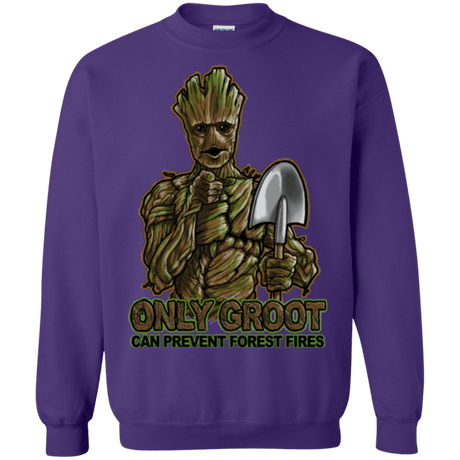 Sweatshirts Purple / Small Only Groot Crewneck Sweatshirt