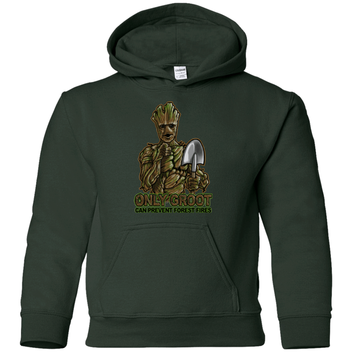 Sweatshirts Forest Green / YS Only Groot Youth Hoodie