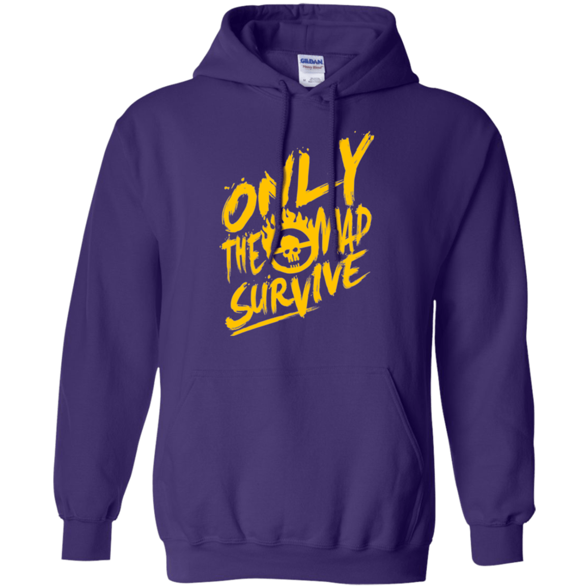 Sweatshirts Purple / Small Only The Mad Yellow Pullover Hoodie