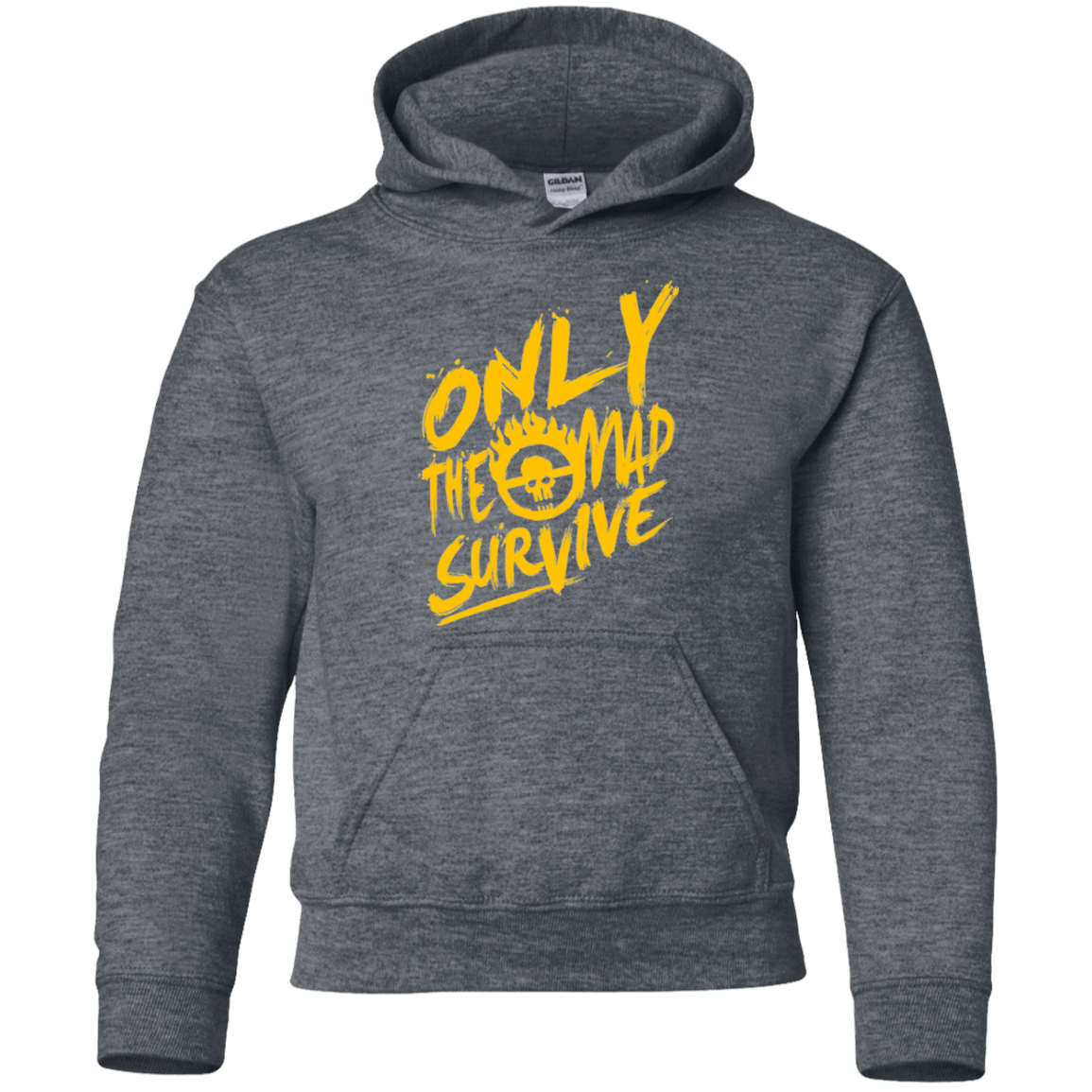 Sweatshirts Dark Heather / YS Only The Mad Yellow Youth Hoodie