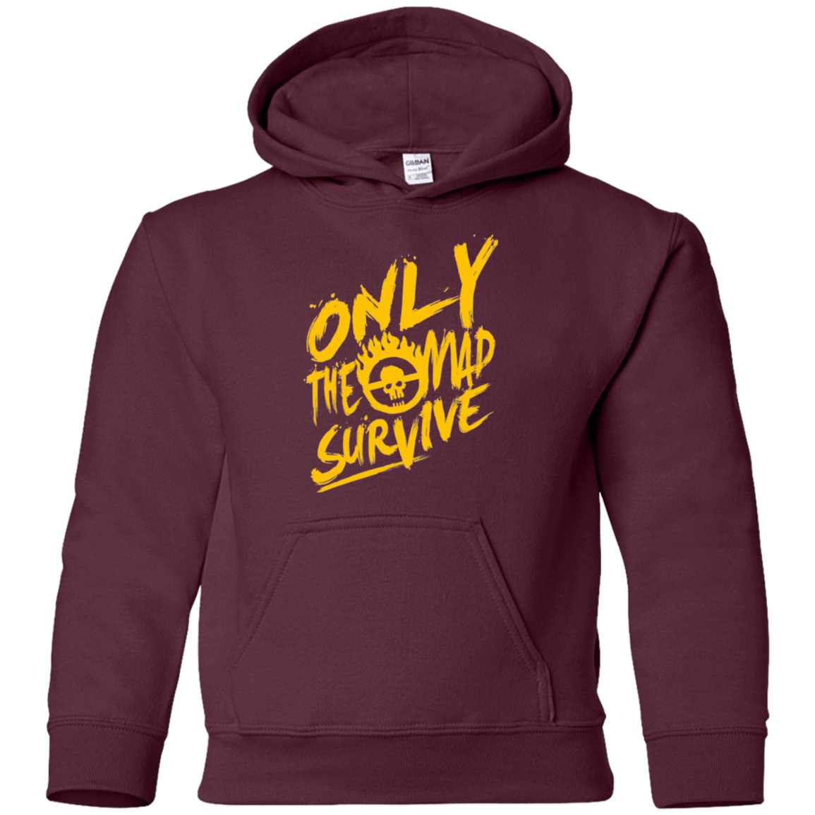 Sweatshirts Maroon / YS Only The Mad Yellow Youth Hoodie