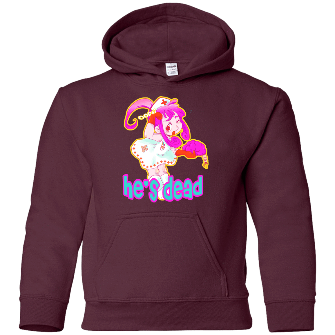 Sweatshirts Maroon / YS Oopsi Youth Hoodie