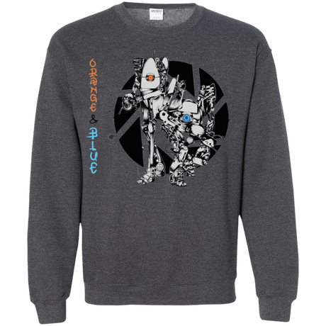 Sweatshirts Dark Heather / S Orange and Blue Crewneck Sweatshirt