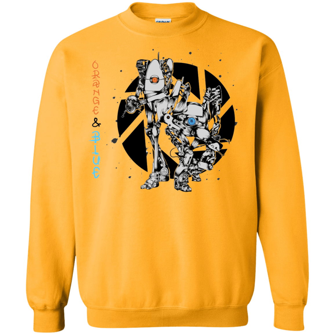 Sweatshirts Gold / S Orange and Blue Crewneck Sweatshirt