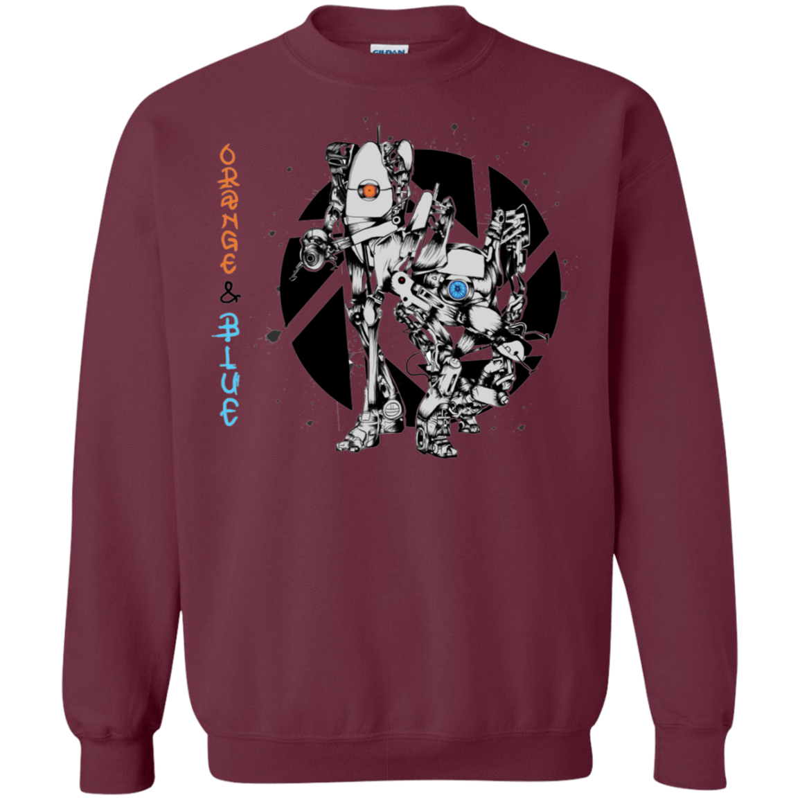 Sweatshirts Maroon / S Orange and Blue Crewneck Sweatshirt