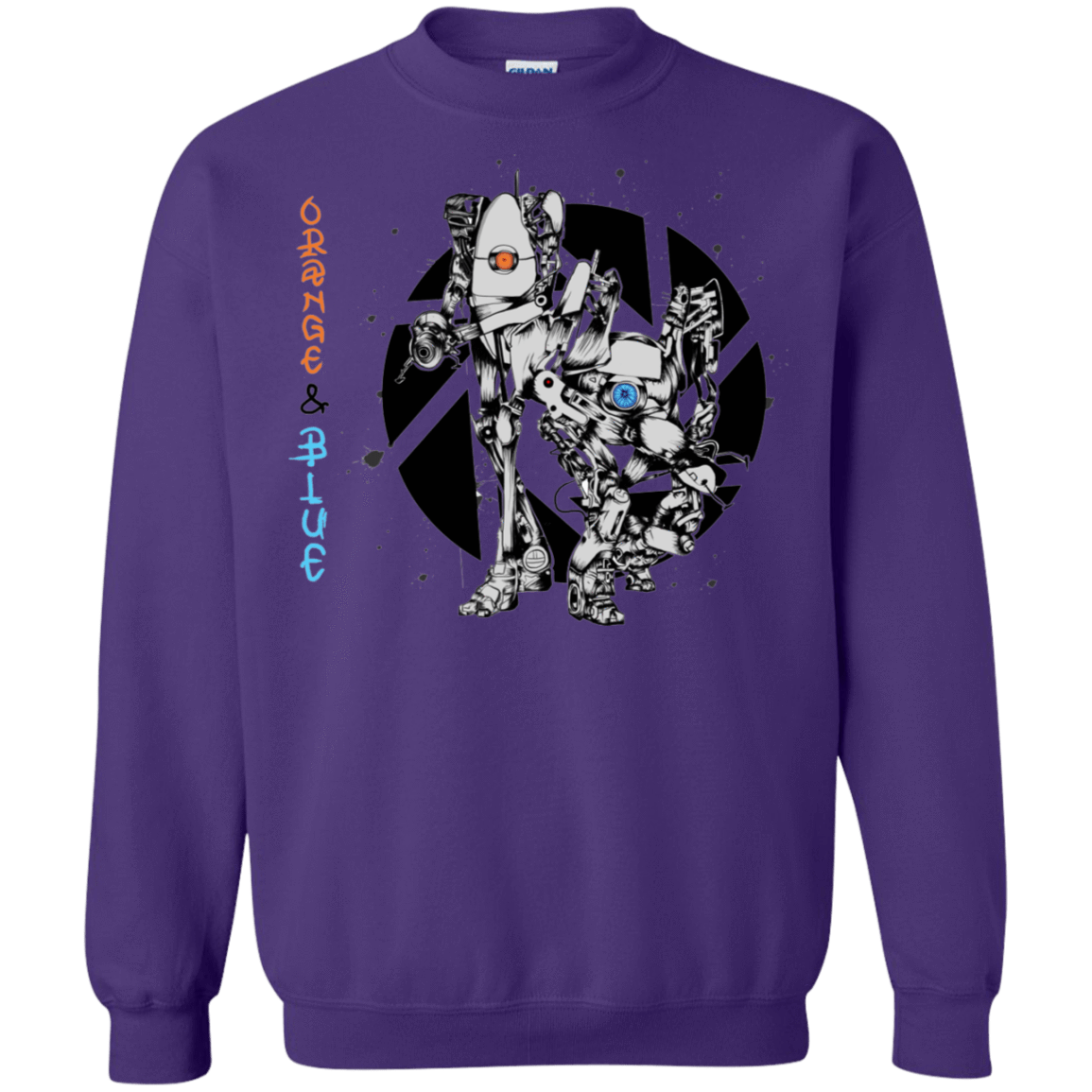 Sweatshirts Purple / S Orange and Blue Crewneck Sweatshirt