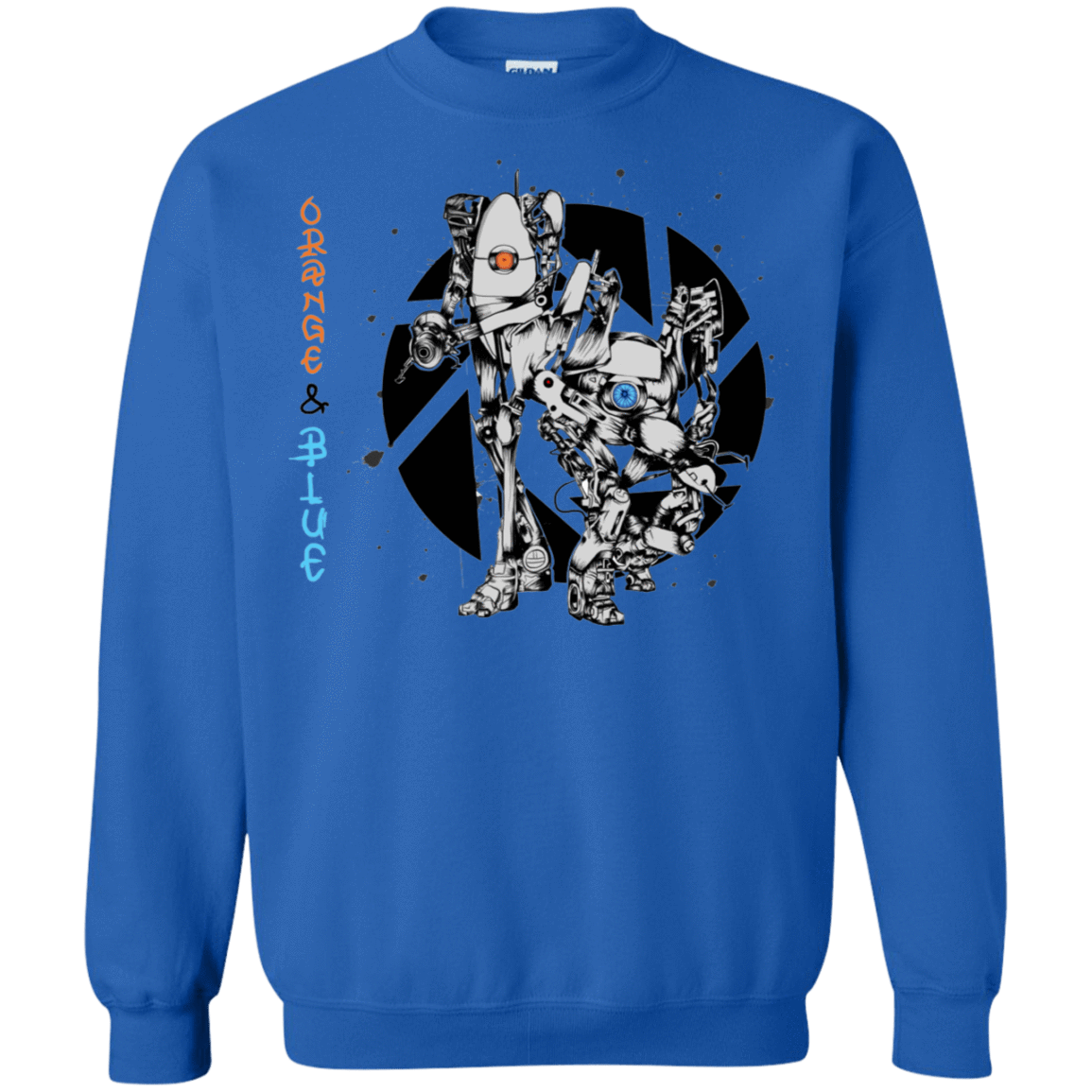 Sweatshirts Royal / S Orange and Blue Crewneck Sweatshirt