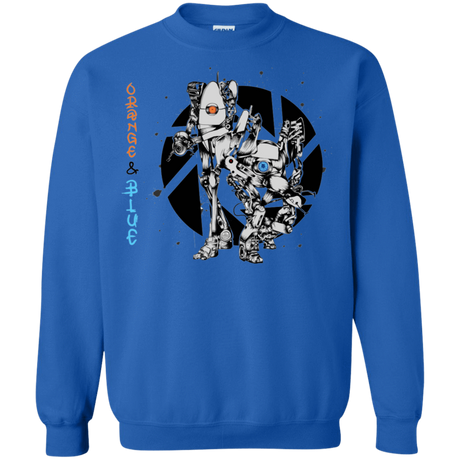 Sweatshirts Royal / S Orange and Blue Crewneck Sweatshirt