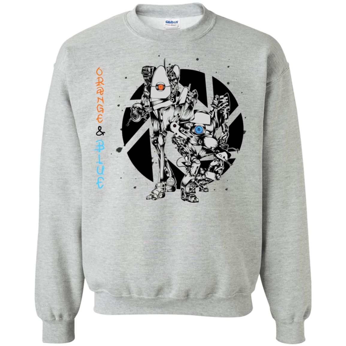 Sweatshirts Sport Grey / S Orange and Blue Crewneck Sweatshirt