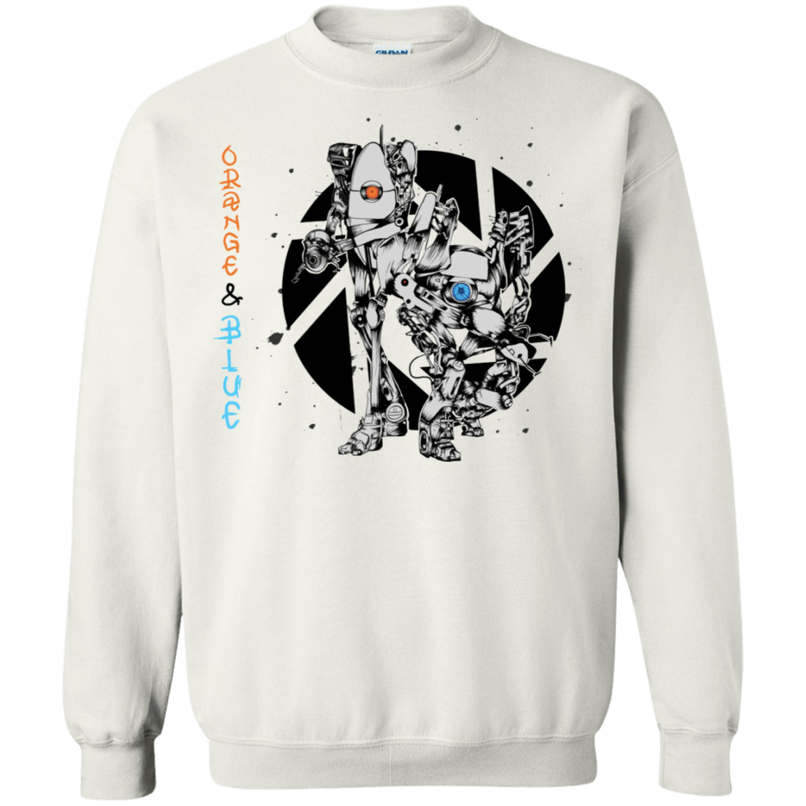 Sweatshirts White / S Orange and Blue Crewneck Sweatshirt