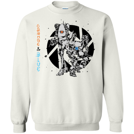 Sweatshirts White / S Orange and Blue Crewneck Sweatshirt